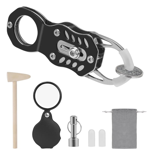 Portable Coin Tester Set Stainless Steel Aluminum Alloy Portable for Jewelers Collectors