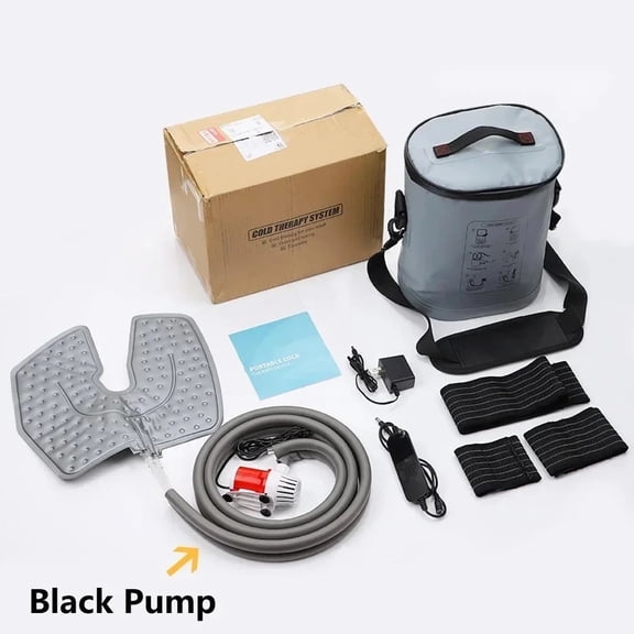 Portable Cold Therapy System With 15 Quart Cooler, Ice Therapy Machine For Knee, Ankle, Leg & Hip Recovery, Adjustable Flow Rates & Timer, Quiet Pump For Sports & Muscle Relief,110-240V