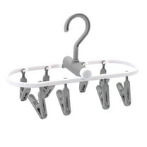 Portable Collapsible Clothes Hanger with Clips, Travel Drying Rack for Socks, Underwear, and Small Items, Multi Functional Space Saving Laundry Organizer