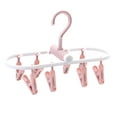thumbnail image 1 of Portable Collapsible Clothes Hanger with Clips, Travel Drying Rack for Socks, Underwear, and Small Items, Multi Functional Space Saving Laundry Organizer, 1 of 6