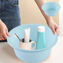 Portable Collapsible Wash Basin - Thickened Plastic Utility Tub for Camping, Laundry & Multipurpose Household Cleaning​(Blue)