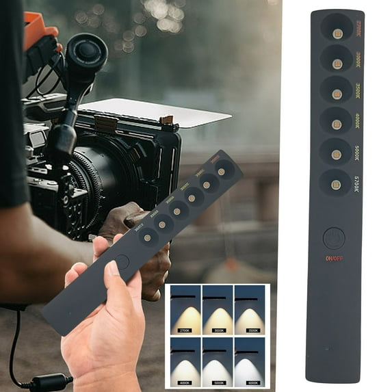 Portable Color Temperature Lamp Stick, Adjustable 2700k to 6000k Led Light Bar with 6 Settings & Rechargeable Battery, for Photography, Live Streaming, and Studio Lighting Use,Vsgery