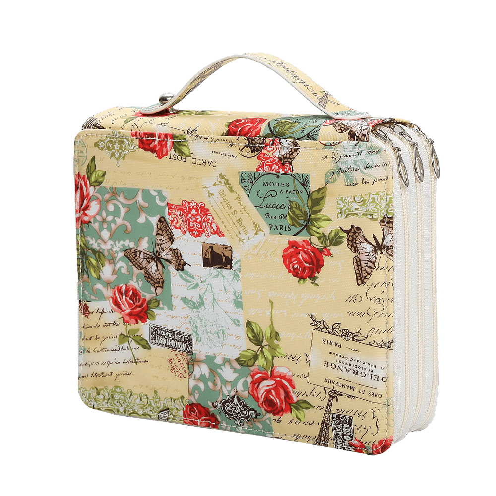 Portable Colored Slots Pencil case Organizer with Printing Pattern Colored Pencils