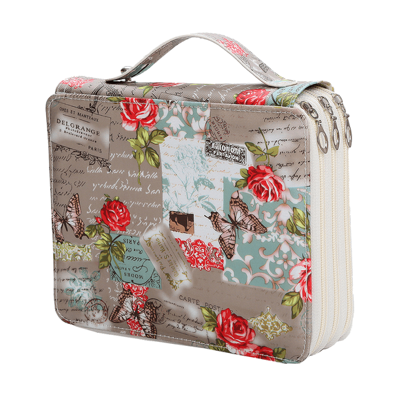 Portable Colored Slots Pencil case Organizer with Printing Pattern Colored Pencils