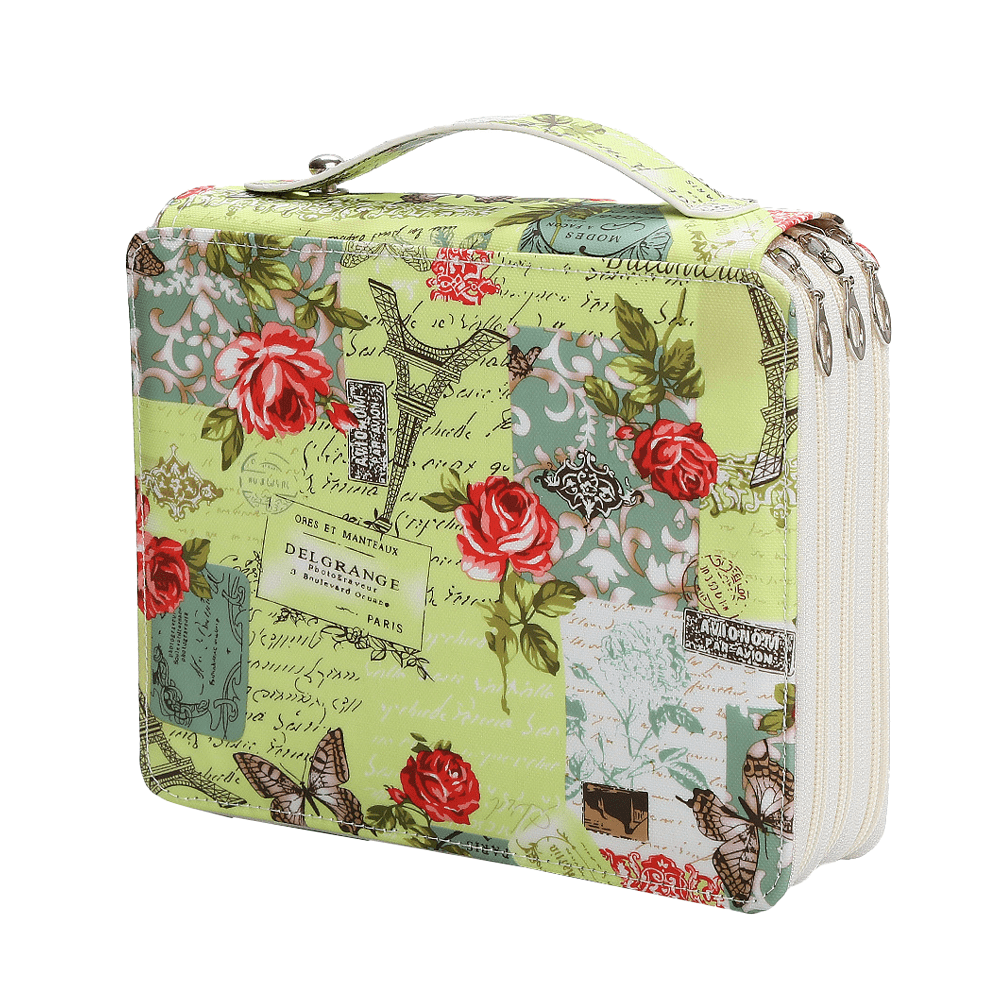Portable Colored Slots Pencil case Organizer with Printing Pattern Colored Pencils