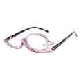 thumbnail image 1 of Portable Colourful Frame Vision Care Eyewear Folding Eyeglasses Magnifying Glasses Rotating Makeup Reading Glasses Cosmetic Glasses PURPLE STRENGTH 2.00, 1 of 8