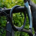 thumbnail image 1 of Portable Combination Bike Lock | Alloy+PVC Security Ring Lock | 4-Digit Resettable Password | Universal for Motorcycle Bicycle E-Bike | Keyless Anti-Theft Chain | 11x10.5cm | 1 Pack, 1 of 8