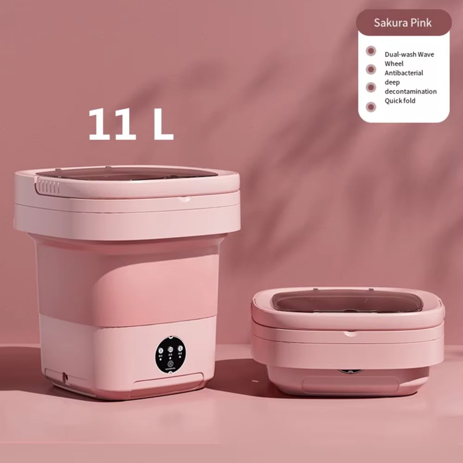 Portable and Compact 7/11L Folding Washing Machine with Dryer