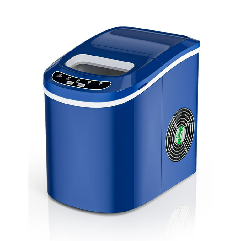 Giantex Portable Compact Electric Ice Maker, Countertop Ice Making Machine w/Easy Operated Panel, Quiet Running & Energy Efficient Finish: Mint Blue
