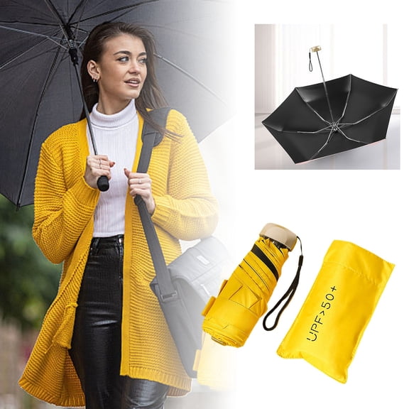 Portable Compact Mini Sun Umbrella Lightweight Windproof Shade for Picnic Beach Outdoor Summer Activity