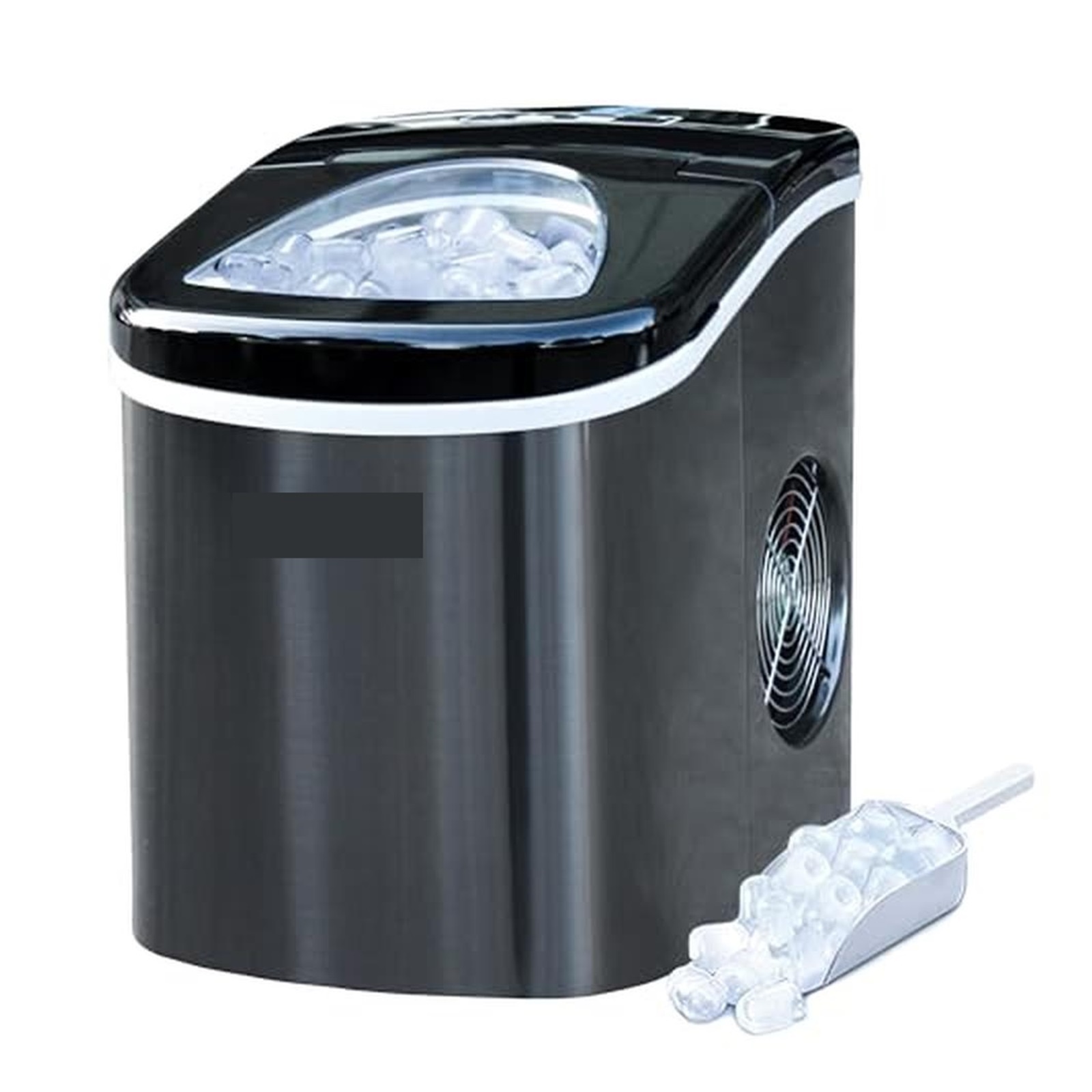 Portable Compact Stainless Steel Ice Maker Machine, 26lbs/day Bullet ...