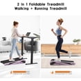 thumbnail image 1 of Portable Compact Walking Treadmill with 5% Incline, Pink Version for Home & Office Use with Remote & APP Control, 1 of 5
