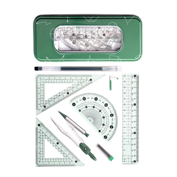 Portable Compasses Set With Multiple Drafting Tools And Storage Case For School Projects Engineering Drawings And Tasks