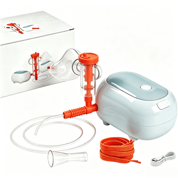 Portable Compression Humidifier Machine for Home Use, Fine Mist Humidifier with Adjustable Mist Level, USB‑C Powered Complete Accessories for Kids Adults Family