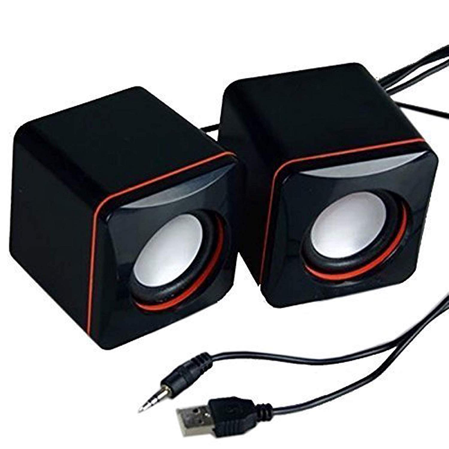 Portable Computer Speakers USB Powered Desktop Mini Speaker Bass Sound Music Player System Wired Small Speaker - image 1 of 7