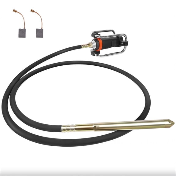 Portable Concrete Vibrator 1500W , 14.75ft Stainless Steel Shaft One-Button for Patching Floors Walls Construction