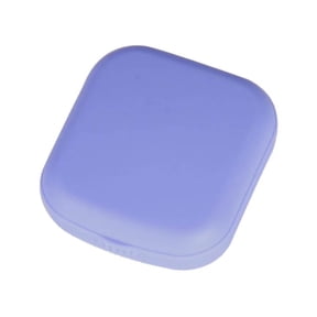 Portable Contact Lens Case with Compact Design, Travel Companion Storage Box for Daily Eye Care, Leak Proof Durable Container (Purple, 7.4x2.4cm)