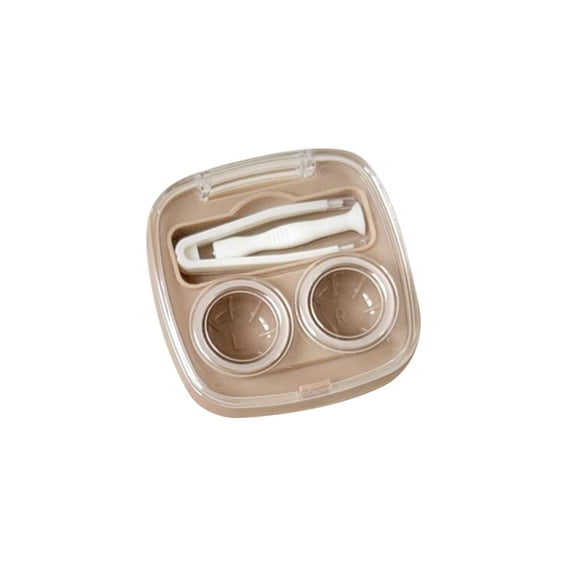 Portable Contact Lens Case with Double Compartments, Leak-Proof Design, and Built-in Storage for Travel, Daily, and Outdoor Use