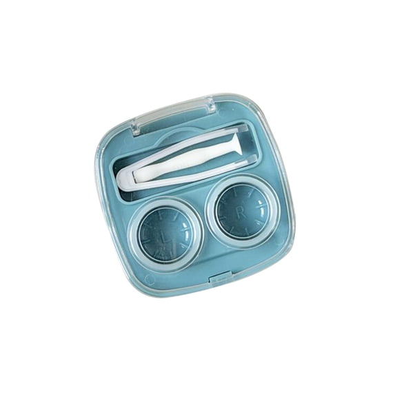 Portable Contact Lens Case with Double Compartments, Leak-Proof Design, and Built-in Storage for Travel, Daily, and Outdoor Use