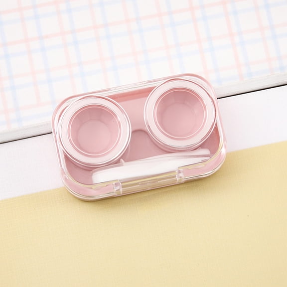 Portable Contact Lens Case with Dual Holders and Tweezers Slot for Travel and Daily Use