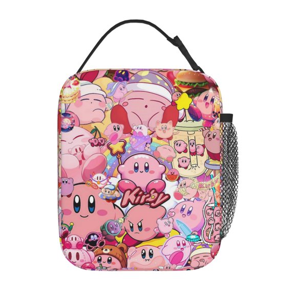 Portable Containers Lunchbox Kir-by Lunch Bag Cooler Tote with Shoulder Strap for Work Office Travel Picnic