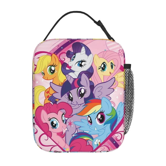 Portable Containers Lunchbox My Lit-tle Pony Lunch Bag Cooler Tote with Shoulder Strap for Work Office Travel Picnic