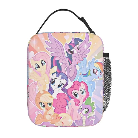 Portable Containers Lunchbox My Little Pony Lunch Bag Cooler Tote with Shoulder Strap for Work Office Travel Picnic