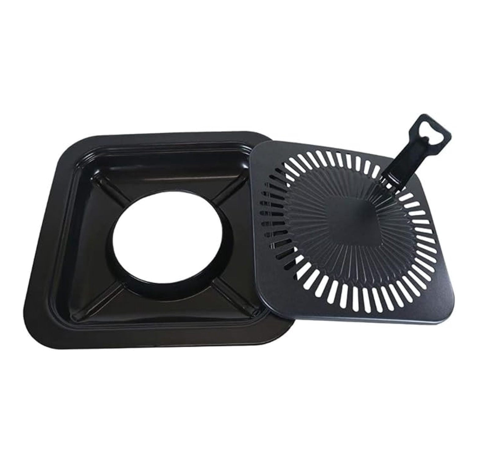 Portable Conversion Grill | Easily Convert The Multi-Fuel, Portable Cooktop, or ANY Burner to a Grill, Black, 12 x 12 x 3