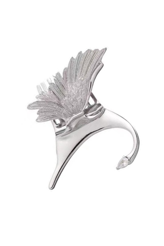 Portable Convertible Feathered Earring Clip Detachable Hair Accessory Polished Alloy Designs