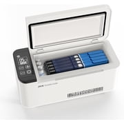 ZKSCool Portable Insulin Travel Case,36.6 cu in Rechargeable Battery Diabetic Box, Mini Drug Refrigerator with LCD Temp Display, Insulin Cooler Travel Box for Home & Outdoor Use