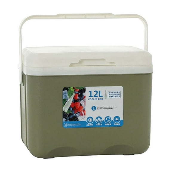 Portable Cooler Box With Thermometer Insulated Cooler Box, Leakproof Temperature Control Cooler Box Ice Retention Cooler Box, Durable Outdoor Cooler Box For Camping Picnic Travel Use