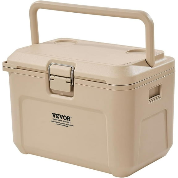 Portable Cooler, Hard Cooler with Ice Retention, Heavy-Duty Handles and Strap, Lightweight Rigid Material Insulated Portable Cooler, Suitable for Family Picnics and Short Trips