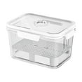thumbnail image 1 of ​Portable Cooler Lunch Box | Dual-Layer Ice Tray Outdoor Camping Refrigerator | Airtight Leak-Proof Food Storage Container with Freshness Tracker | Plastic Picnic Preservation Box (White)​, 1 of 6