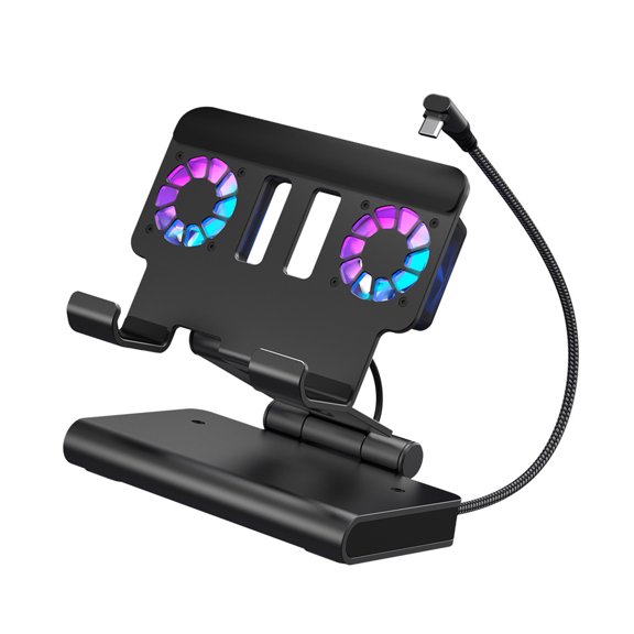Portable Cooling Dock Stand For Handheld Consoles 6 Function Hub With Multiple Port Support Fast Charging