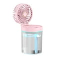 thumbnail image 1 of Portable Cooling Fan, USB Rechargeable Fan, Small Spray Cooling Fan with 3 Speeds and Humidifier, Multifunctional Portable Air Cooler with Colorful Night Light for Home Office Bedroom, 1 of 7