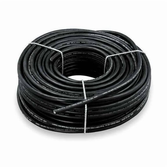 Portable Cord, SOOW, 14 AWG, 3 C, Black, EPDM Rubber, Stranded, 600V, Indoor/Outdoor, 250 ft