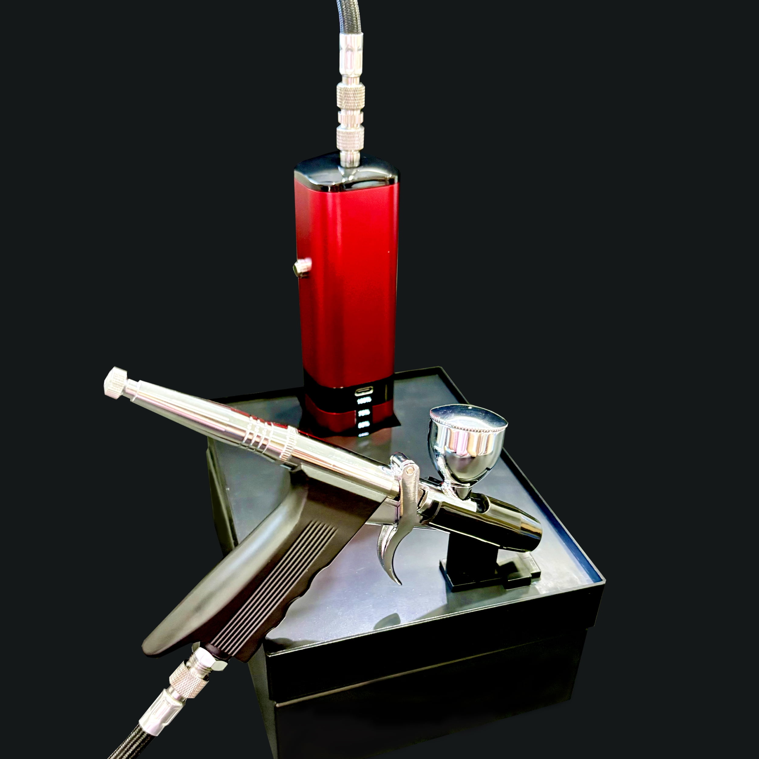 Portable Cordless Airbrush Kit with Compressor, high air Flow Handheld Mini Air Brush Gun Set,Trigger Type High Pressure Air Brush for Painting, Nail Art, Cake, Barber,Model,T-Shirt DIY