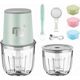 DSSTYLES Mini Food Processor with 2.5 Cup Glass Bowl, Small