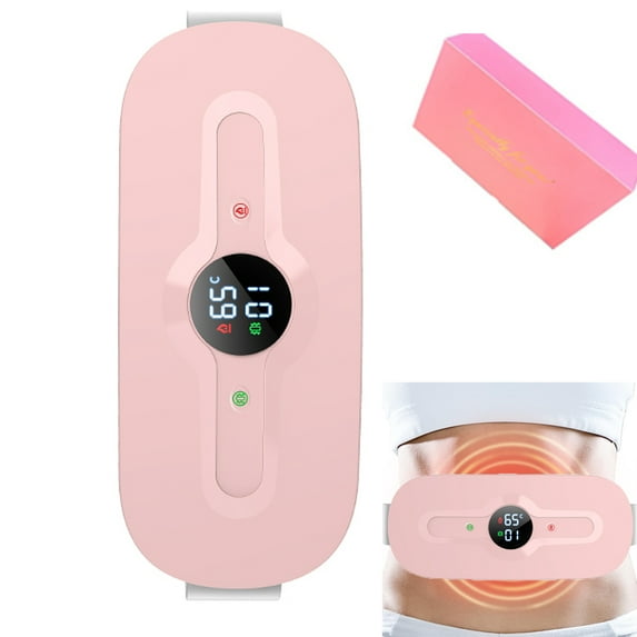 Portable Cordless Heating Pad for Period Cramps Relief Menstrual Heating Pad for Stomach Back Pink