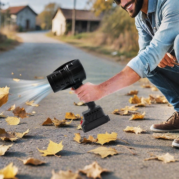 Portable Cordless Leaf Blower Compact Handheld Vacuum Dust Cleaner W/ 2*Battery