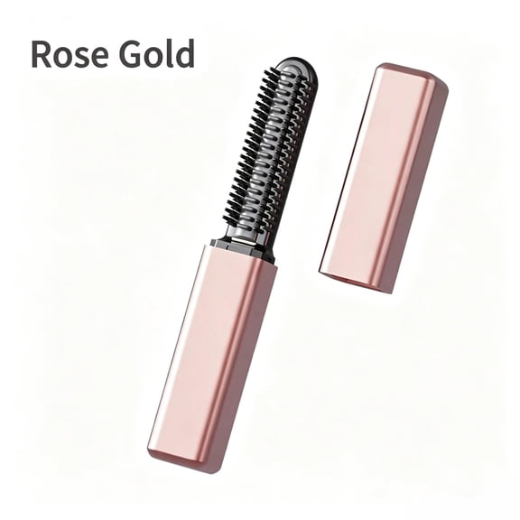 Portable Cordless Mini Hair Straightener Brush, Pocket Heated Styling Comb Travel Use 2 Colors ﻿