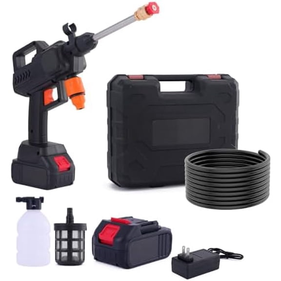 Portable Cordless Pressure Washer with Water Tank - High Pressure Car Washer, 20V Battery-Powered, Wireless Mini Pressure Washer for Cars, Home, Patio, and Outdoor Cleaning$$Garden & Patio