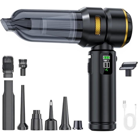 Portable Cordless  Vacuum Cleaner,Mini Handheld Vacuum Cordless for ,With  Level and Gear Display,High Power Suction of 17000PA,Large  Capacity and Supports