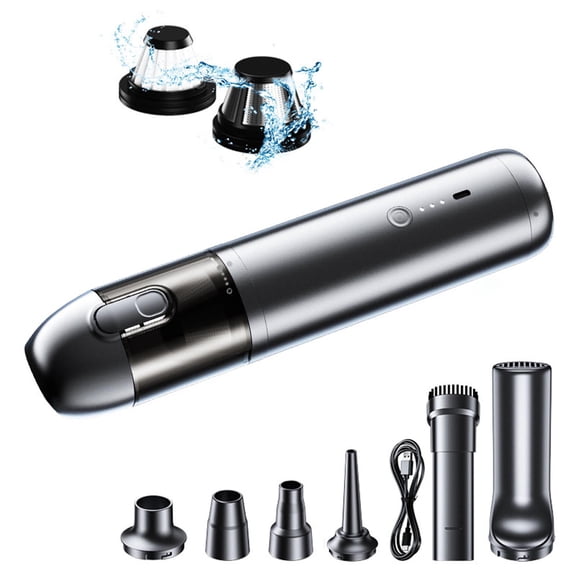 Portable Cordless Vacuum Cleaners with 2 Gear Suction and Inflating Nozzle for Home and Car Rechargeable Cleaning Tool