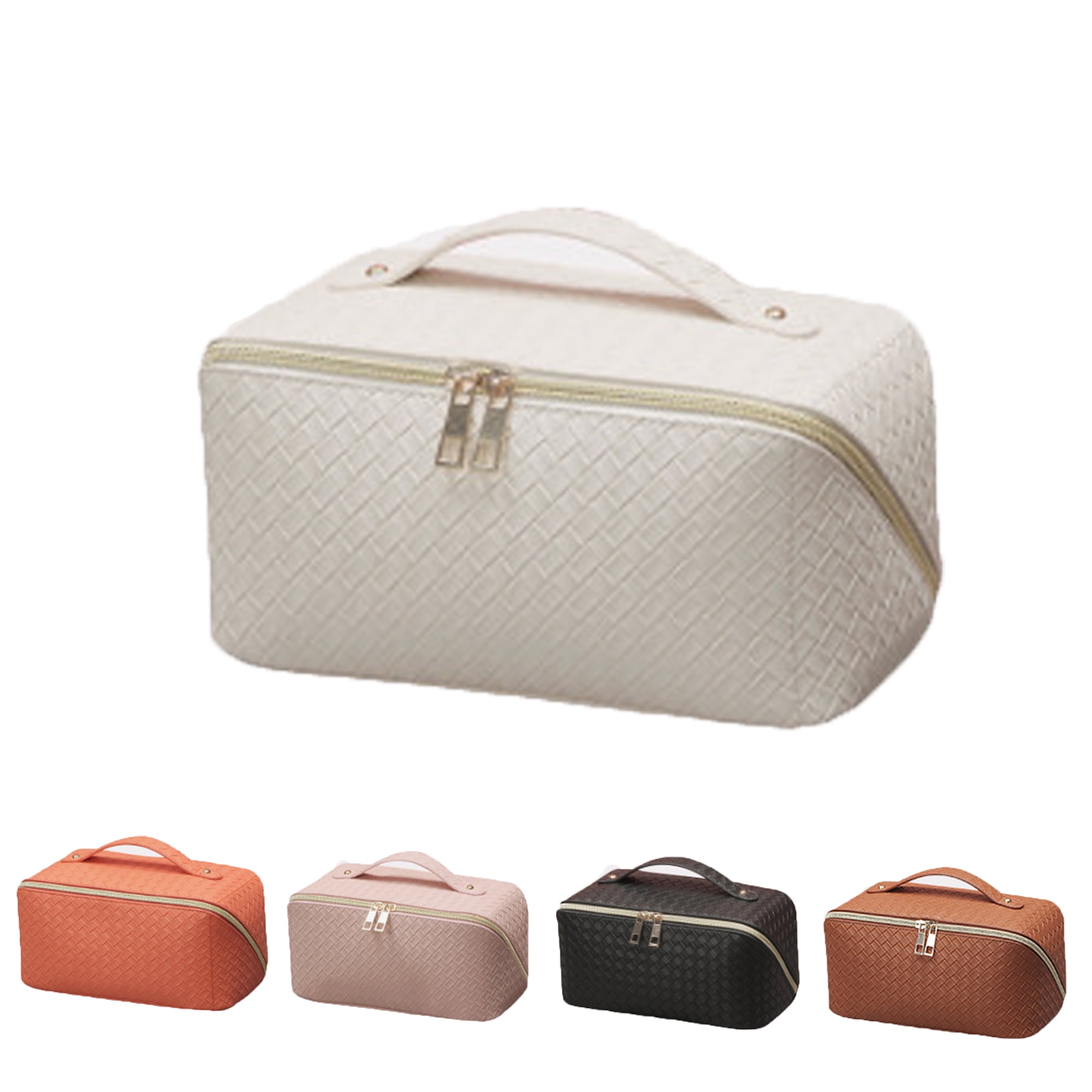 Portable Cosmetic Storage Bag Large Capacity Travel Toiletry Bag Makeup Bag White Walmart