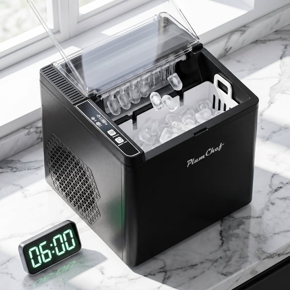 Portable Countertop Ice Maker Machine, Fast 6-Min Bullet Ice Making, 26Lbs Daily Ice Output, Auto Self-Cleaning Ice Machine with 1.6L Water Tank, Quiet Ice Maker for Home, Kitchen, RV, Camping & Bar