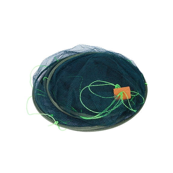 Portable Crab Net and Basket Foldable Fishing Trap 39.3 x 13.8 Inch, for Minnows Crawfish Shrimp Bait Fish, Pond Lake River Coastal Saltwater Freshwater, Fishing Net