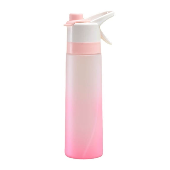 Portable Creative Frosted Spray Water Bottle - Pink with Mist Function, Leakproof Design - for Gym, Outdoor Sports, Office, Travel, Daily Use