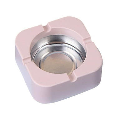 Portable Creative Tinplate Square Ashtray Holder Cigarette Ash Storage Box Case