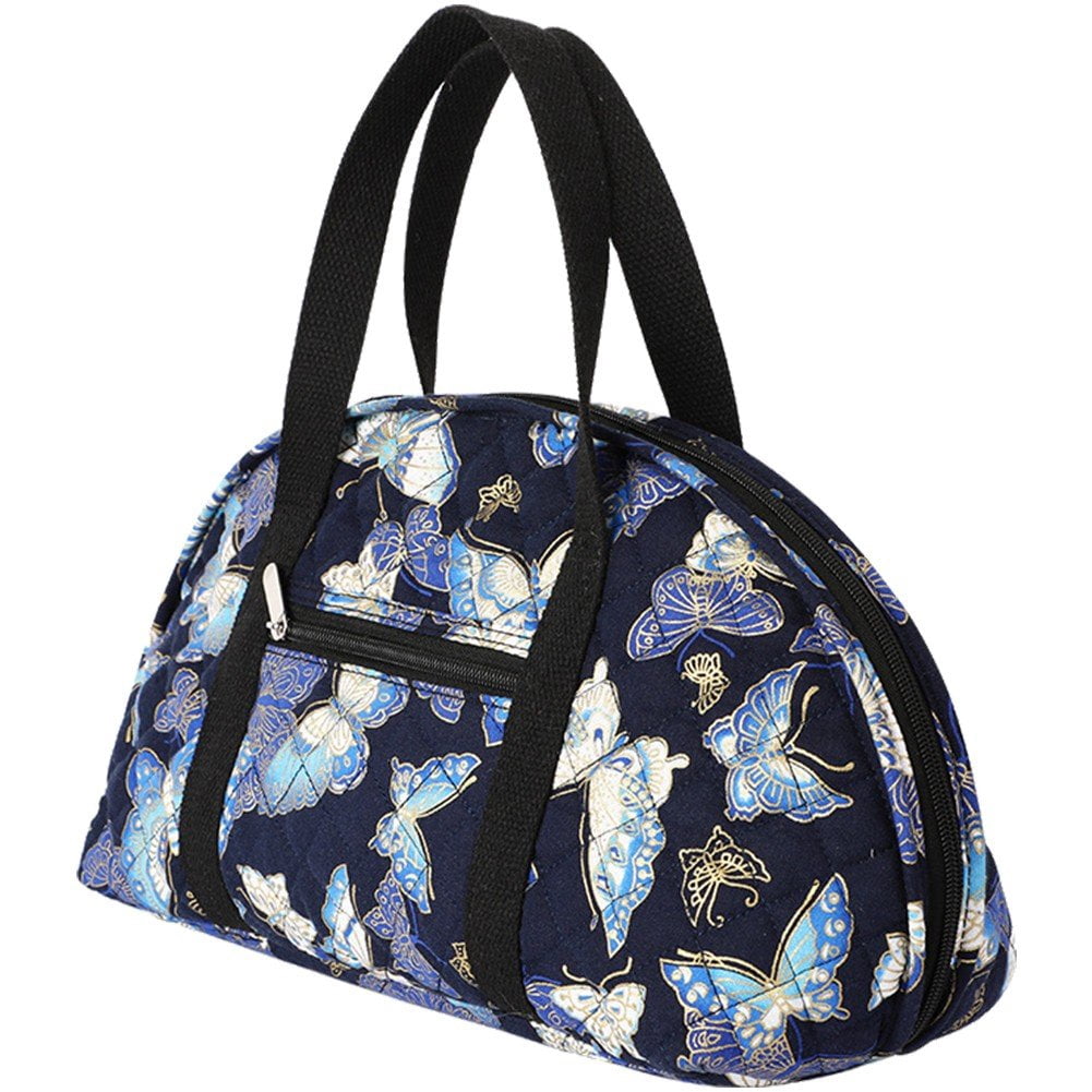 Portable Crochet Bag with Handle Crochet Tote Bag Travel Yarn Organiser Knitting Tools Accessories for Crafting Sewing